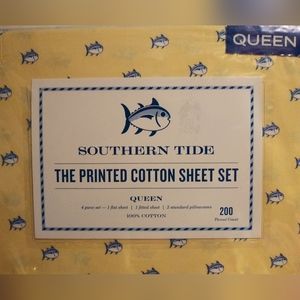 New Southern Tide Skipjack Queen 6pc sheet set Yellow